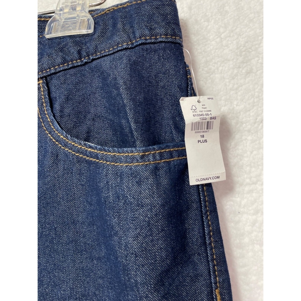 Old Navy Girls 18 Plus Straight AdjustableWaist Blue Jeans NWT - Picture 4 of 14